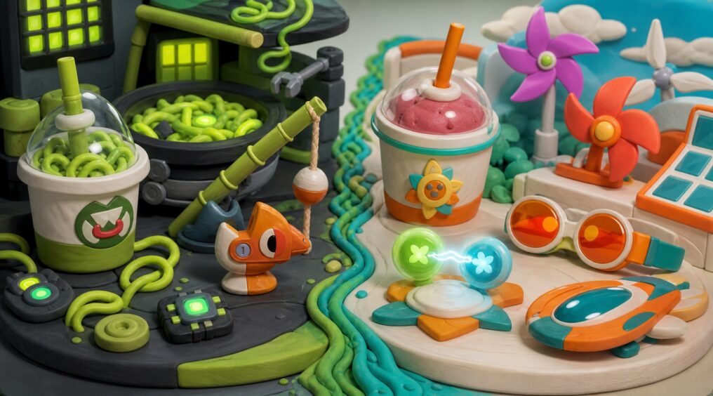 Предметы сезонов NanoNoodles и Windstock: лапша, NanoPower, смузи, энергия ветра и Fusion
