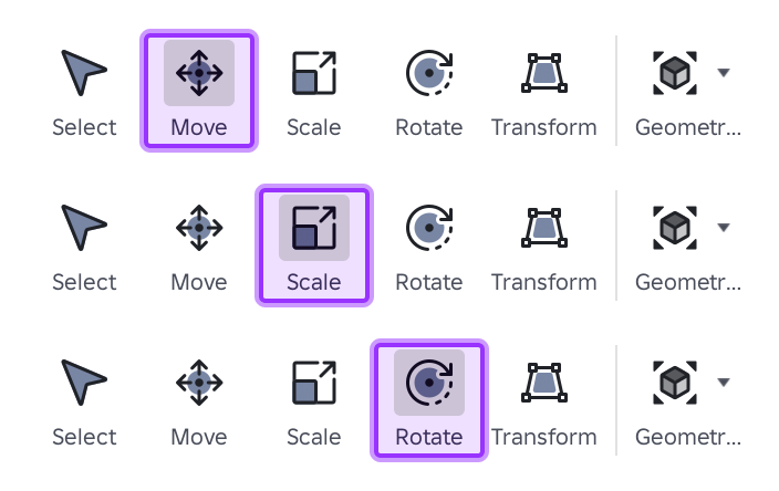 Инструменты Move Scale Rotate в Roblox Studio