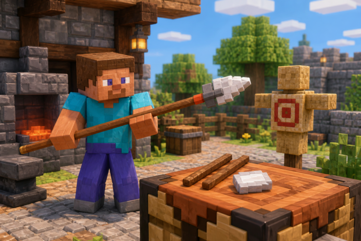 Копьё в Minecraft: как скрафтить и пользоваться