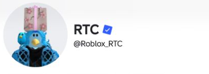 Отображаемое имя RTC и имя пользователя @Roblox_RTC в профиле Roblox