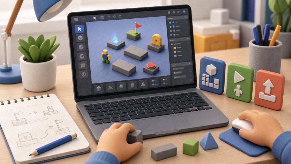Первая простая игра в Roblox Studio как мини-obby