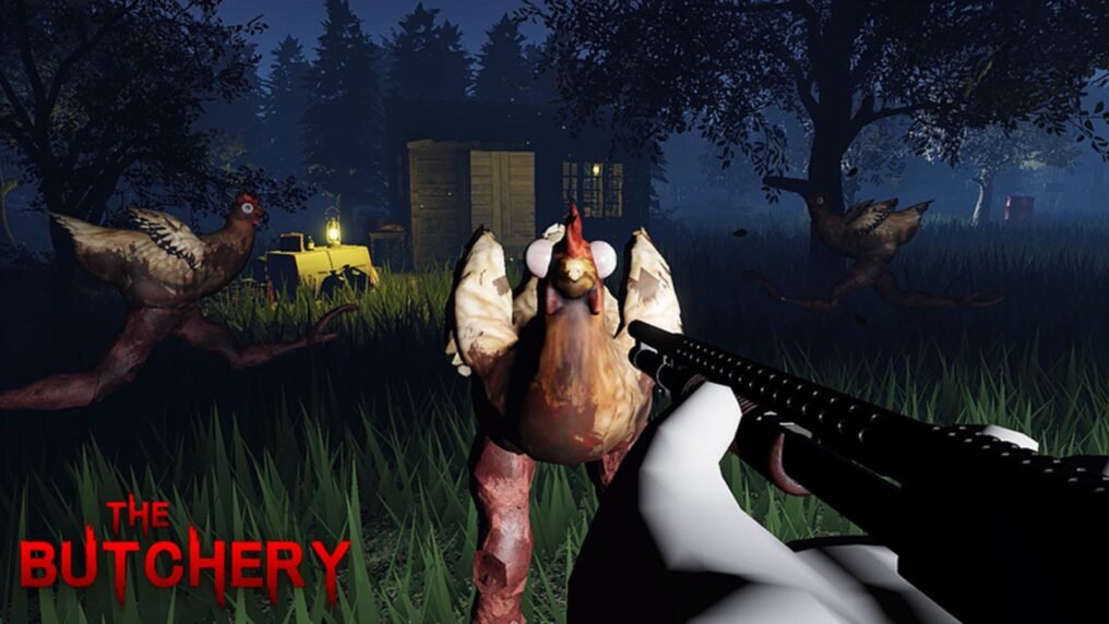 Курицы в саду The Butchery Roblox